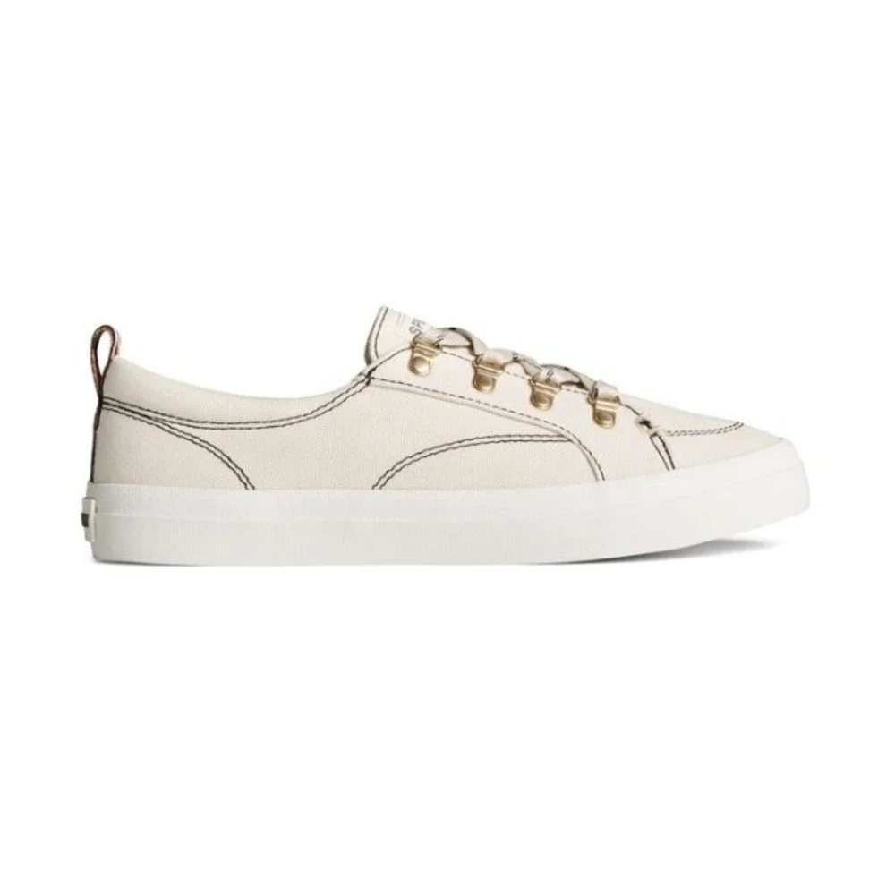 Sperry Crest Vibe Womens‎ Off White Sneakers Casual Shoes Size 6 Wide STS89589